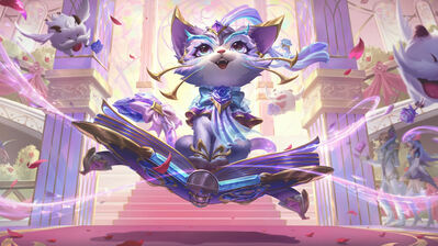 دانلود والپیپر یومی کریستال رز لول وایلد رایفت Yuumi Crystal Rose Skin LoL Wild Rift