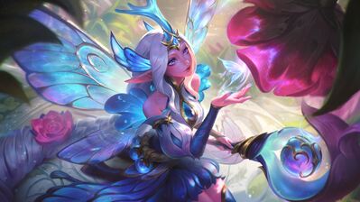 دانلود والپیپر فری کورت سوراکا لول Faerie Court Soraka Skin LoL Splash Art