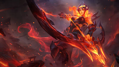 دانلود والپیپر اینفرنال ایش League of Legends Infernal Ashe Skin