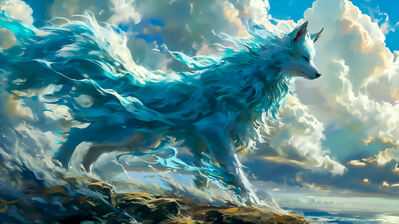 دانلود والپیپر گرگ فانتزی Fantasy Wolf