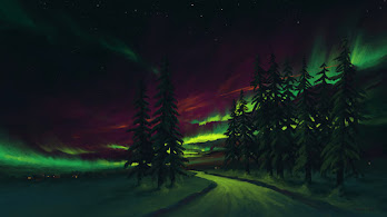 دانلود والپیپر شفق شمالی نور طبیعت Aurora Borealis