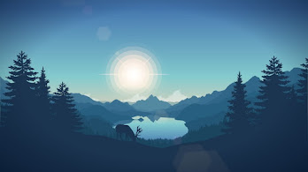 دانلود والپیپر دیجیتال آرت طبیعت مینیمال آهو دشت Minimalist Nature Deer Landscape Afternoon Digital Art