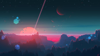 دانلود والپیپر منظره افق جنگل غروب Sunset Scenery Forest Horizon