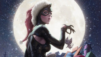 دانلود والپیپر گربه‌زن کریسمس Catwoman DC Christmas Thief