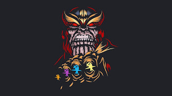 دانلود والپیپر مینیمال دستکش اینفینیتی تانوس Thanos Infinity Gauntlet Minimalist