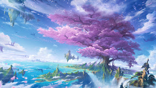 دانلود والپیپر درخت طبیعت فانتزی Fantasy Nature Tree Scenery Digital Art