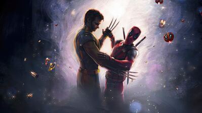 دانلود پوستر ددپول و ولورین در حال رقص Deadpool & Wolverine Dancing