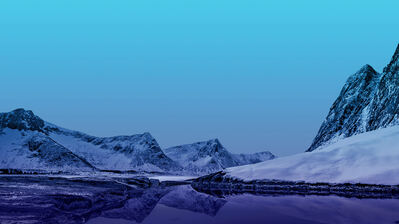 دانلود والپیپر منظره کوه یخ سامسونگ Icy Mountain Scenery Samsung