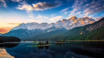 دانلود والپیپر منظره دریاچه کوه ابر Lake Mountains Clouds