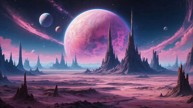 دانلود والپیپر سیارات و کوه Planets Mountains Landscape Space
