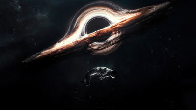 دانلود والپیپر فضانورد و سیاهچاله Astronaut Black Hole Space