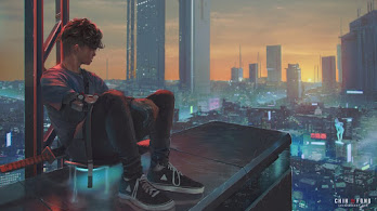 دانلود والپیپر شهر سایبرپانک علمی تخیلی Cyberpunk City Sci-Fi