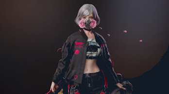 دانلود والپیپر دختر سایبرپانک ماسک گاز Cyberpunk Girl Gas Mask