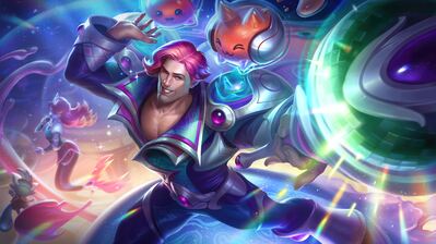 دانلود والپیپر تریک اسپیس گروو LoL Taric Space Groove Skin