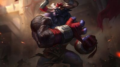 دانلود پوستر آلیستار گرند رکونینگ لول اسپلش آرت Alistar Grand Reckoning Skin LoL Splash Art