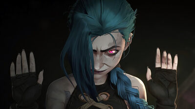 دانلود والپیپر جینکس آرکین Netflix Arcane Jinx Smile LoL
