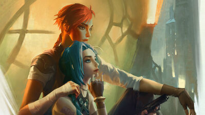 دانلود پوستر آرکین جینکس و وی Jinx Vi Arcane Netflix League of Legends