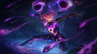 دانلود والپیپر دارک استار کایسا لول Dark Star Kai'Sa LoL Skin Splash Art