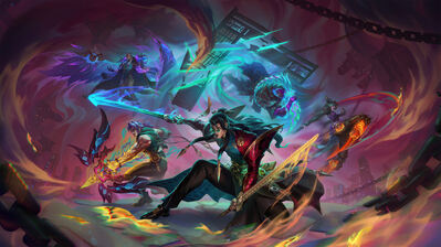 دانلود والپیپر فایند کوئلر یونه واروس پایک سوین کامیون لول Fiend Queller Yone Varus Pyke Swain Camille LoL
