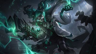 دانلود والپیپر فرایت نایت زری لول Fright Night Zeri LoL Skin Splash Art