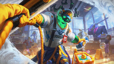 دانلود والپیپر جانیتور ثرش LoL Janitor Thresh Skin