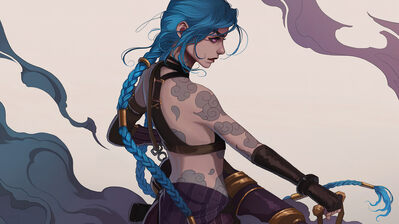 دانلود والپیپر جینکس از آرکین LoL Jinx Arcane Art