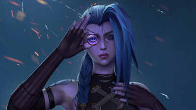 دانلود والپیپر آرت جینکس سریال آرکین لول Jinx Art LoL Arcane Series