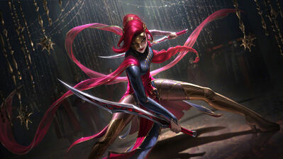 دانلود والپیپر کاتارینا بلک رز لول Katarina Black Rose Skin LoL