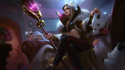 دانلود والپیپر لبلانک اسکین Wicked Riwork از League of Legends LeBlanc Wicked Skin Rework LoL Splash Art