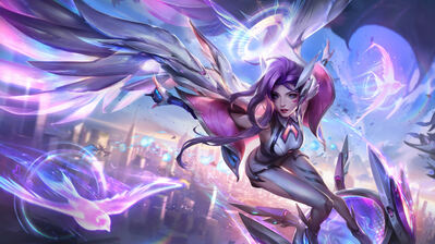 دانلود والپیپر بتل داو سرافین اسپلش آرت League of Legends Battle Dove Seraphine Skin Splash Art LoL
