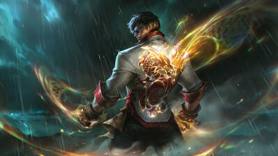 دانلود والپیپر مشت اژدها لی سین لول Dragon Fist Lee Sin Skin LoL Splash Art