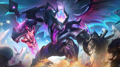 دانلود والپیپر پریموردیان آتروکس لول Primordian Aatrox LoL Skin Splash Art