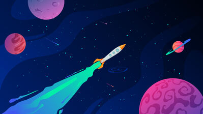 دانلود والپیپر دیجیتال فضاپیما موشک Spaceship Rocket Space