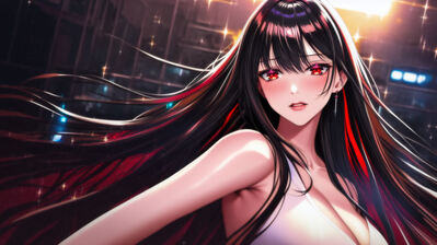 دانلود والپیپر دختر انیمه زیبا چشم قرمز Beautiful Anime Girl Red Eye