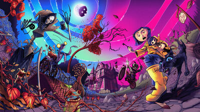 دانلود والپیپر فیلم کارولاین کاراکتر Coraline Movie Character | کارولاین رو گذاشتی چون دنیای موازی و دکمه چشم دوست داری. یعنی دوست داری خودت رو توی یه واقعیت دیگه گم کنی.