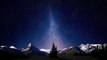 دانلود والپیپر کهکشان راه شیری Milky Way Night Sky Stars