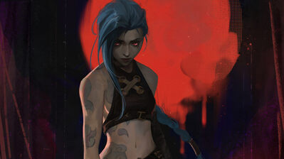 دانلود والپیپر آرکین جینکس نت‌فلیکس Arcane Jinx Netflix Series LoL Art
