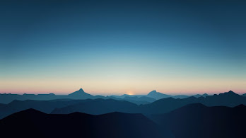 دانلود والپیپر منظره کوهستان طلوع خورشید Mountain Landscape Sunrise Scenery
