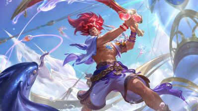 دانلود والپیپر یاسو سامر پارتی اسکین لیگ آو لجندز Yasuo Summer Party Skin LoL WR Splash Art
