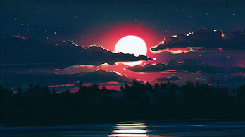 دانلود والپیپر خسوف کامل ماه Lunar Eclipse Night Sky Full Moon Scenery | ماه گرفتگی یعنی حتی نور هم می‌تونه موقتاً گم بشه. ببین ماه برگشت، تو کی برمی‌گردی به پیام‌های ۵ روز پیش؟