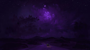 دانلود والپیپر جاده شب Night Road Sky Landscape Scenery