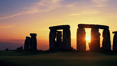 دانلود والپیپر غروب استونهنج Stonehenge Sunset | استونهنج رو غروب گذاشتی چون باستان‌شناسی دوست داری. در اصل اما فقط دوست داری از بقیه جوگیرتر باشی.