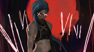 دانلود والپیپر جینکس آرکین نتفلیکس Arcane Jinx LoL Art