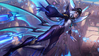 دانلود والپیپر بتل بت زایا اسکین لول Battle Bat Xayah Skin Splash Art LoL