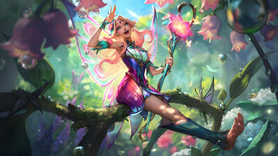 دانلود والپیپر فری کورت لاکس لول Faerie Court Lux LoL Splash Art