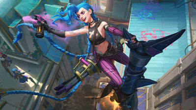 دانلود والپیپر جینکس آرکین لول آرت بازی Jinx Arcane LoL League of Legends Game Art