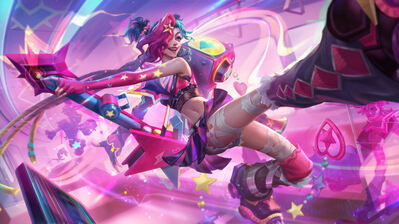 دانلود والپیپر عاشق‌پیشه جینکس لول Lovestruck Skin Jinx LoL Splash Art