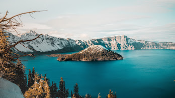 دانلود والپیپر منظره دریاچه و کوه طبیعت Lake Mountain Nature Landscape Scenery Nature