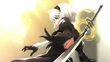 دانلود والپیپر متحرک ۲بی با شمشیر (نیئر: اتوماتا NieR: Automata)