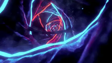 دانلود والپیپر متحرک گل رز نئون انتزاعی Abstract Neon Rose